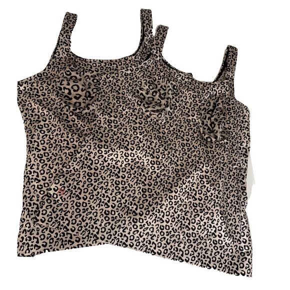 Ruby Ribbon Size 46 Cami Camisole Womens Shaping Top Leopard Print Lot of 2 Tank - Picture 5 of 15